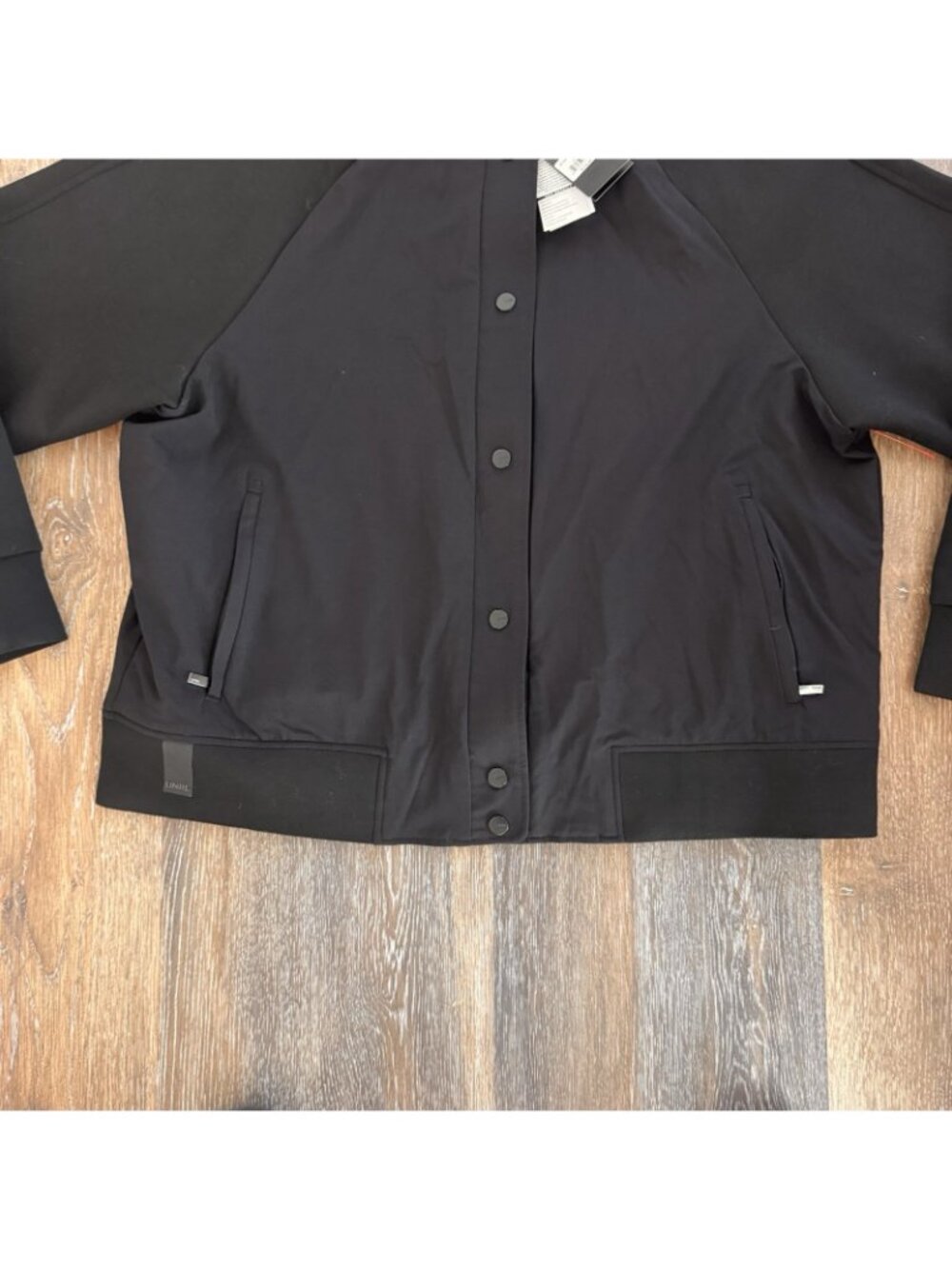 UNRL Jetset Bomber Jacket Women Size XL Black Softshell Stretch - Picture 5 of 8